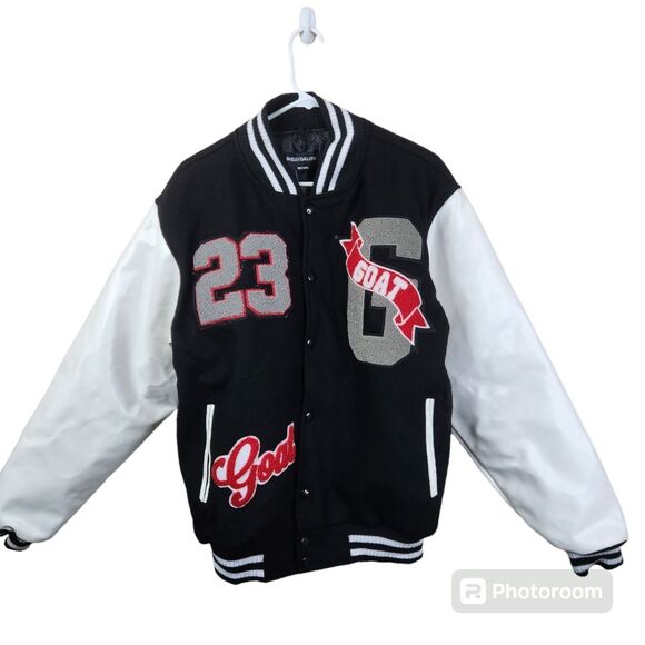 NEW Sneaker Gallery Michael Jordan Inspired GOAT 23 Varsity Letterman Jacket M - Picture 1 of 9
